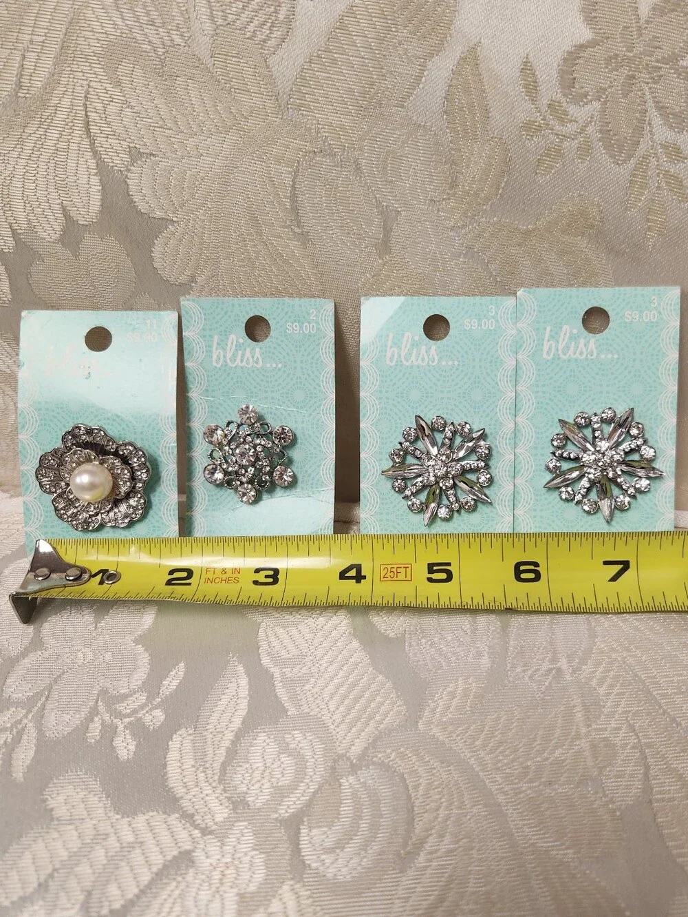 Crystal Buttons LOT of 7 NWT Bliss...